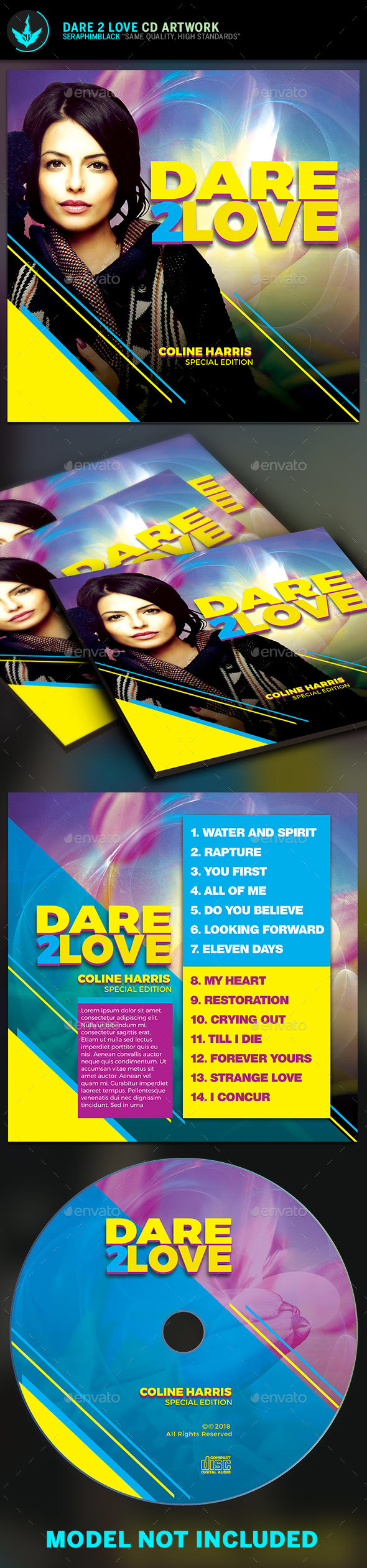Dare 2 Love CD Artwork Template - CD & DVD Artwork Print Templates