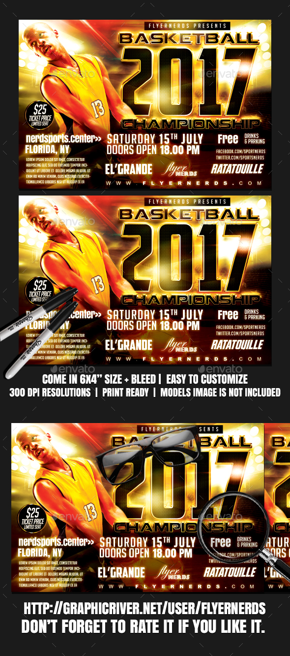 Slamdunk World Championships Sports Flyer - Sports Events