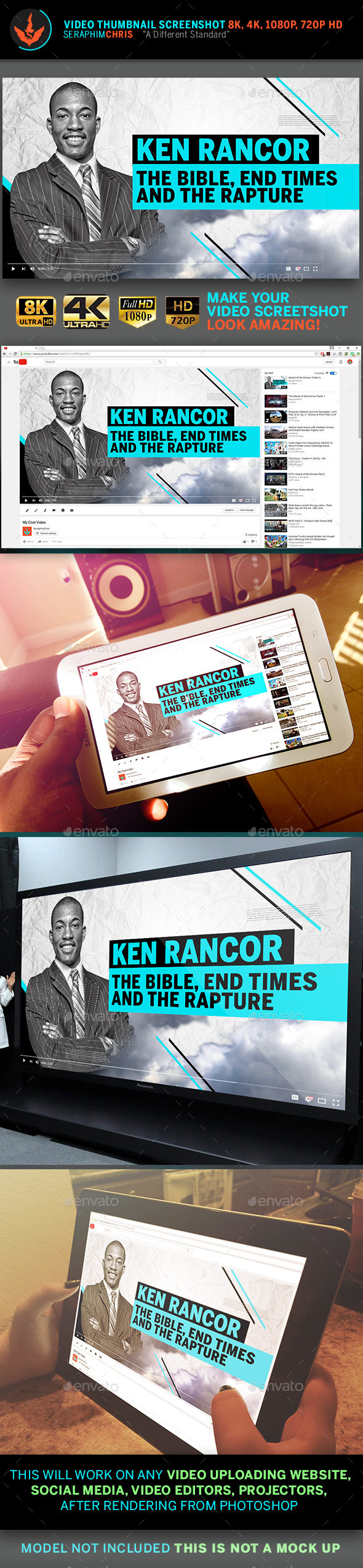 Sermon Title YouTube Video Thumbnail Screenshot Template - YouTube Social Media