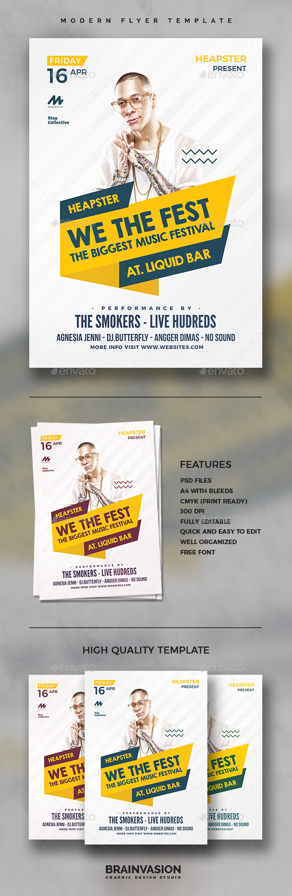 Modern Flyer Template Vol.04 - Clubs & Parties Events