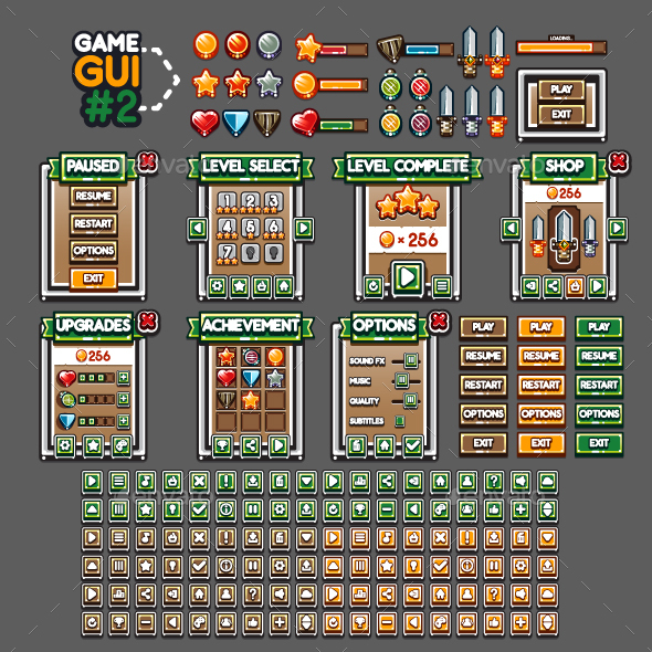 Game GUI #2 - User Interfaces Game Assets