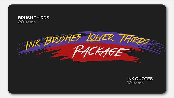 Ink Brushes Lower - VideoHive 19789500