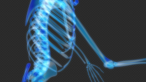 Skeleton Dancing Hologram Hud Loop