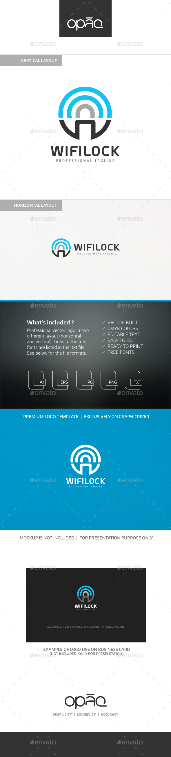 Secure Wifi Lock Logo - Symbols Logo Templates