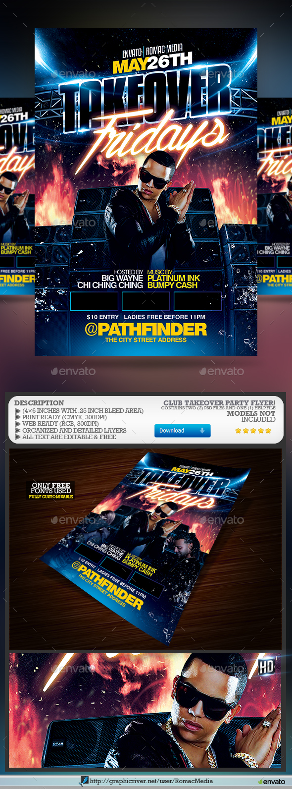 Club Takeover Party Flyer - Clubs & Parties Events