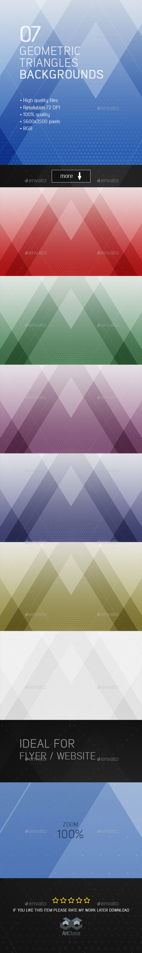 Geometric Triangles Backgrounds - Tech / Futuristic Backgrounds