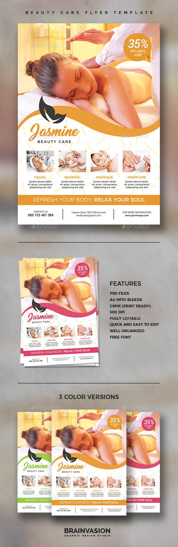 Beauty Care Flyer Template - Corporate Flyers