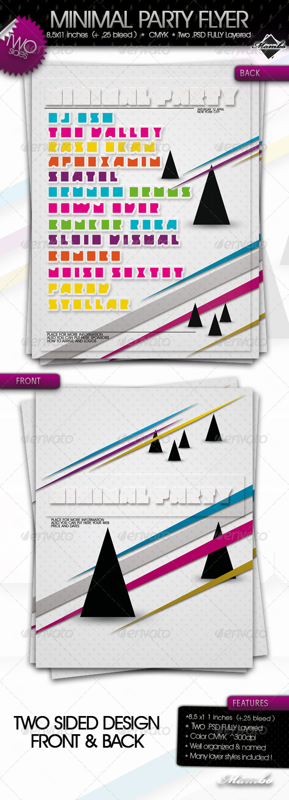 Minimal Party Flyer - Clubs & Parties Events