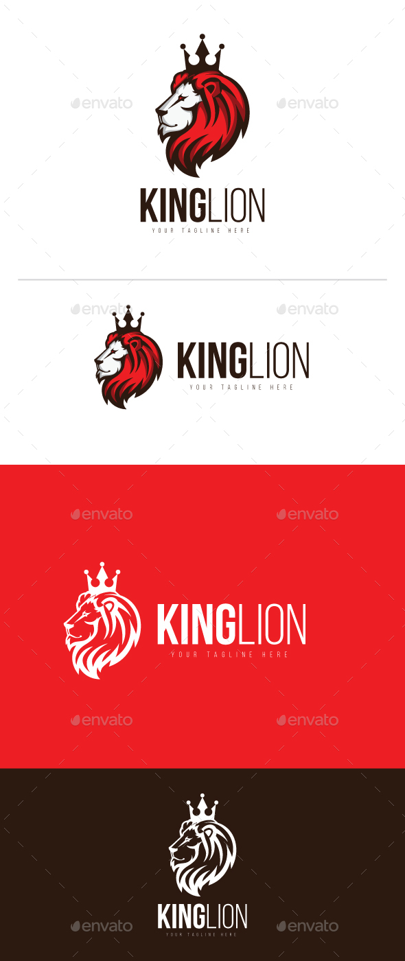 King Lion Logo - Animals Logo Templates