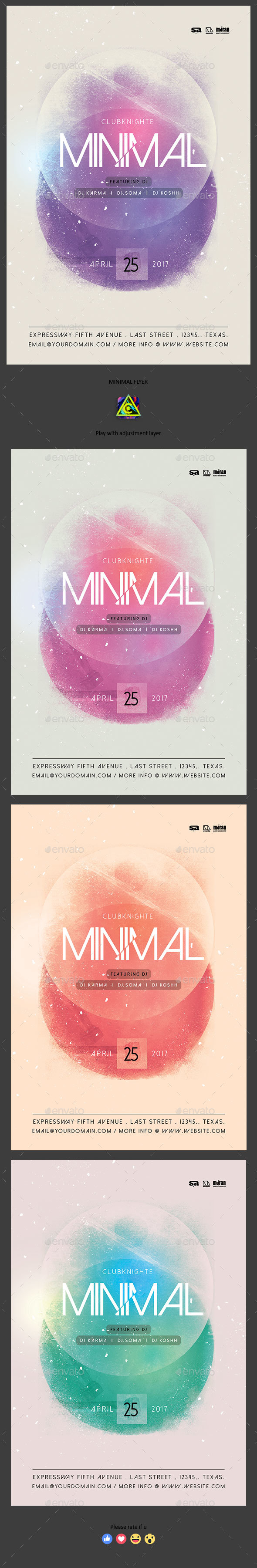 Minimal Party Flyer - Clubs & Parties Events