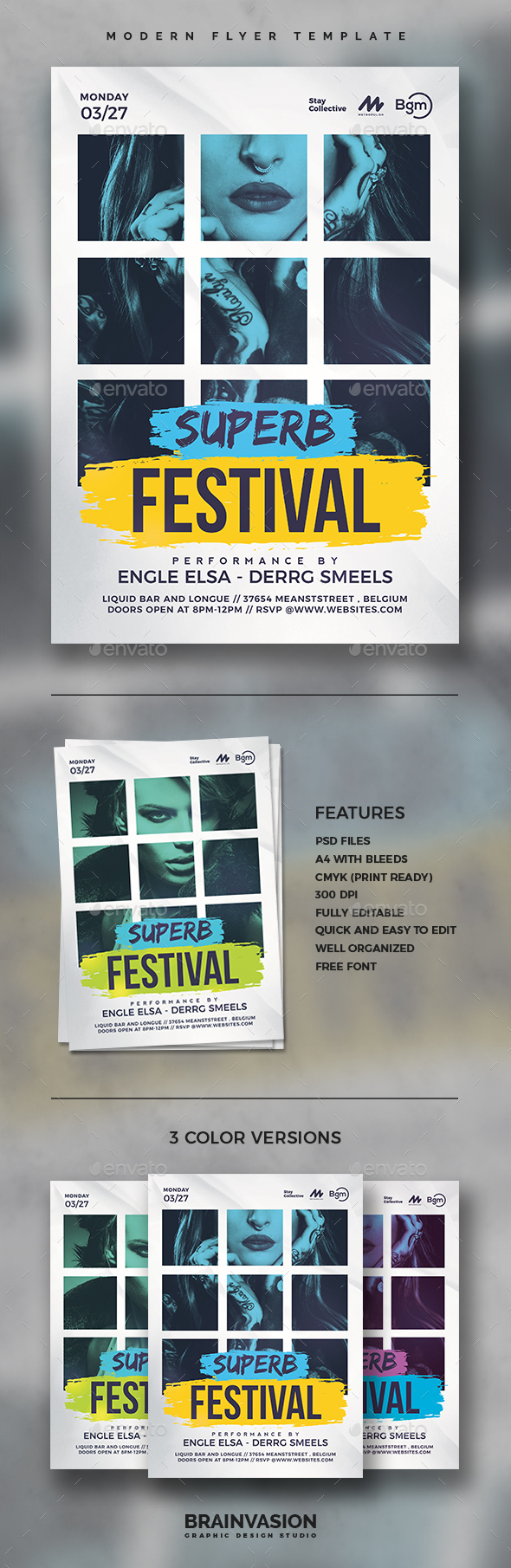 Modern Flyer Template Vol.05 - Concerts Events