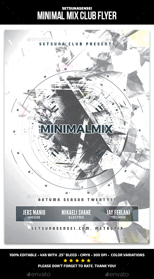Minimal Mix Club Flyer - Clubs & Parties Events