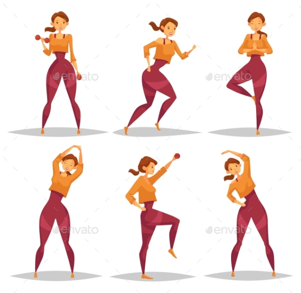 Woman or Girl Doing Sport Exercise - Sports/Activity Conceptual