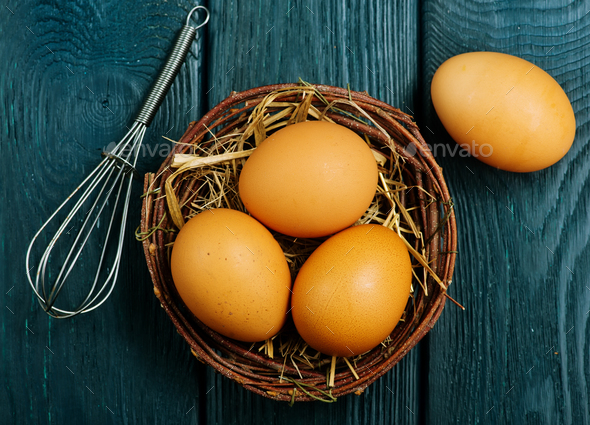 raw chicken eggs - Stock Photo - Images