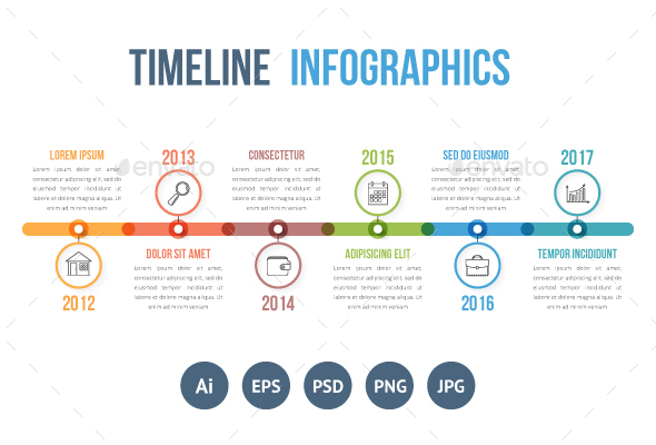 Timeline Infographics By  Human 