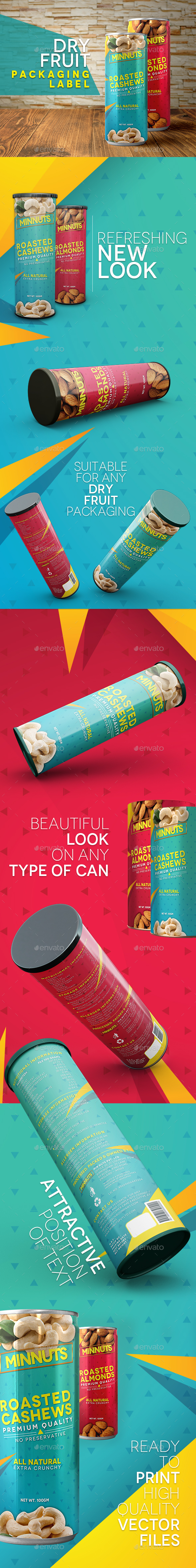 Dry Fruit Packaging Labels - Packaging Print Templates