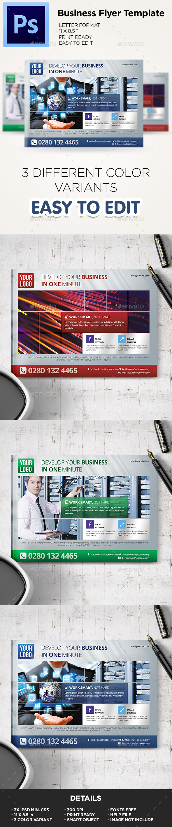 Business Flyer Template / Coorporate Flyer - Flyers Print Templates