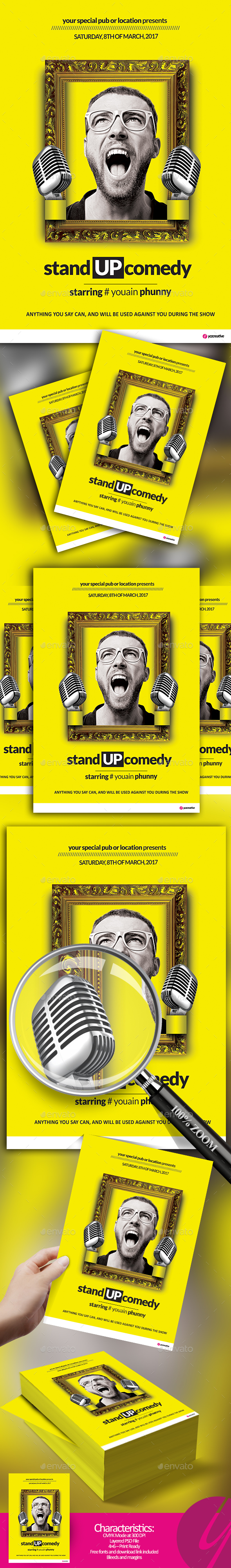 Stand Up Comedy Flyer - Clubs & Parties Events