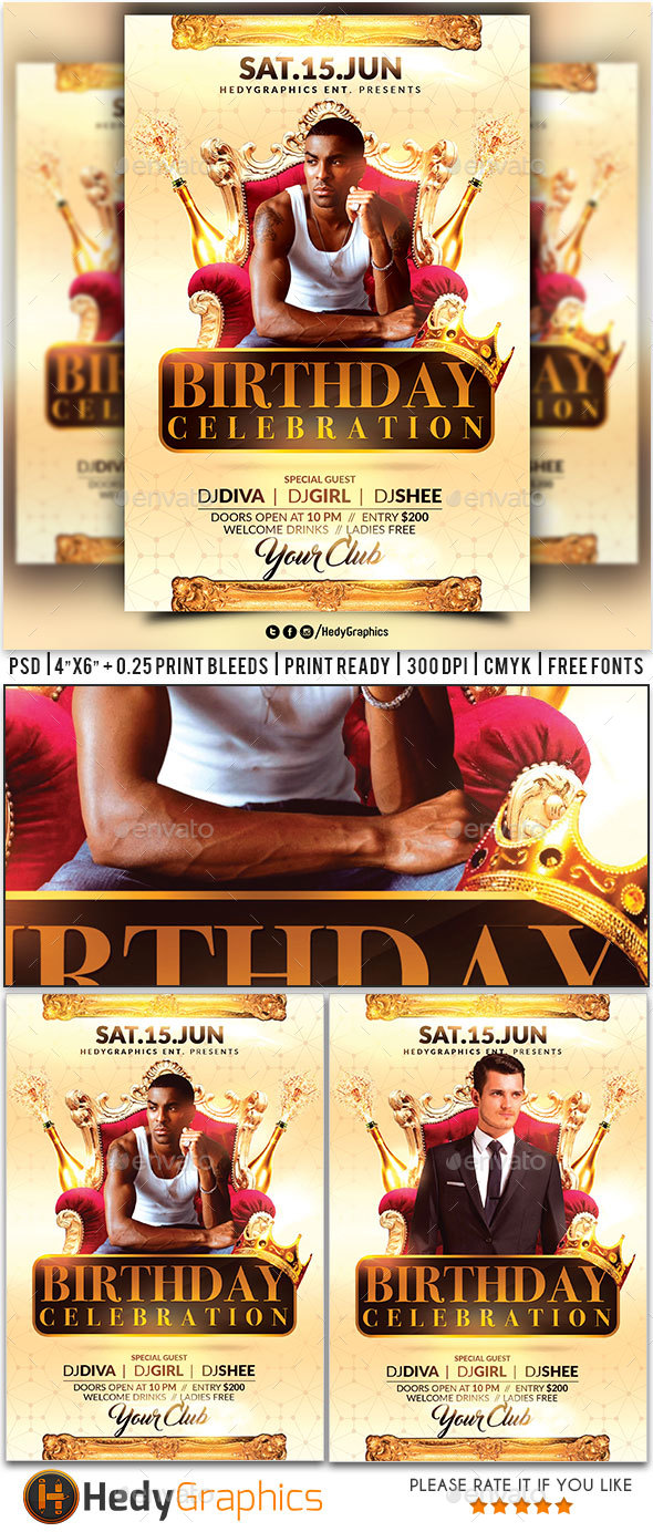 Birthday Bash Flyer - Clubs & Parties Events