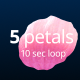 5 Rose Petals Loop - VideoHive Item for Sale