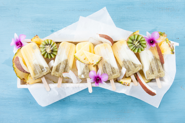 Pineapple popsicles - Stock Photo - Images