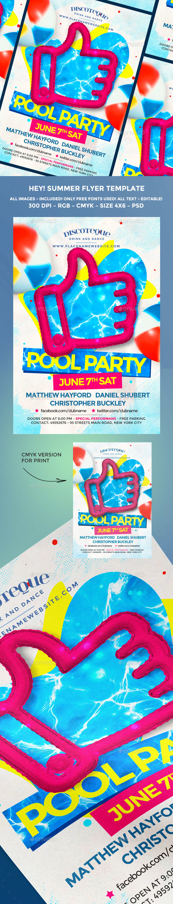 Pool Flyer - Holidays Events