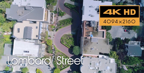 Lombard Street - View From Above 4K