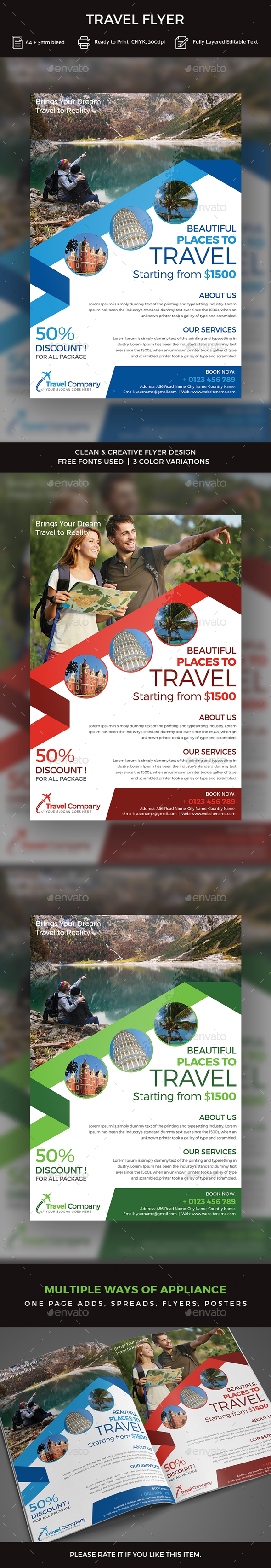 Travel Flyer - Flyers Print Templates