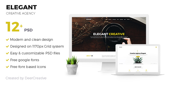 ELEGANT | Creative Agency PSD Template