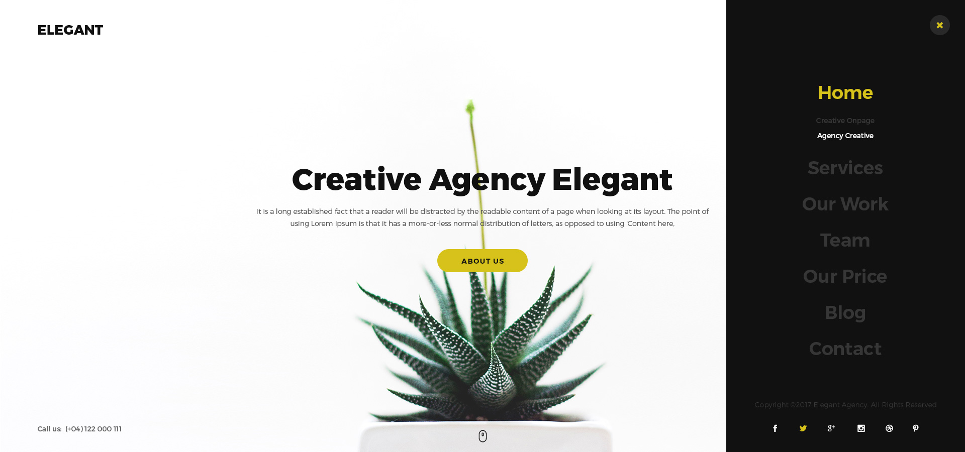 ELEGANT | Creative Agency PSD Template