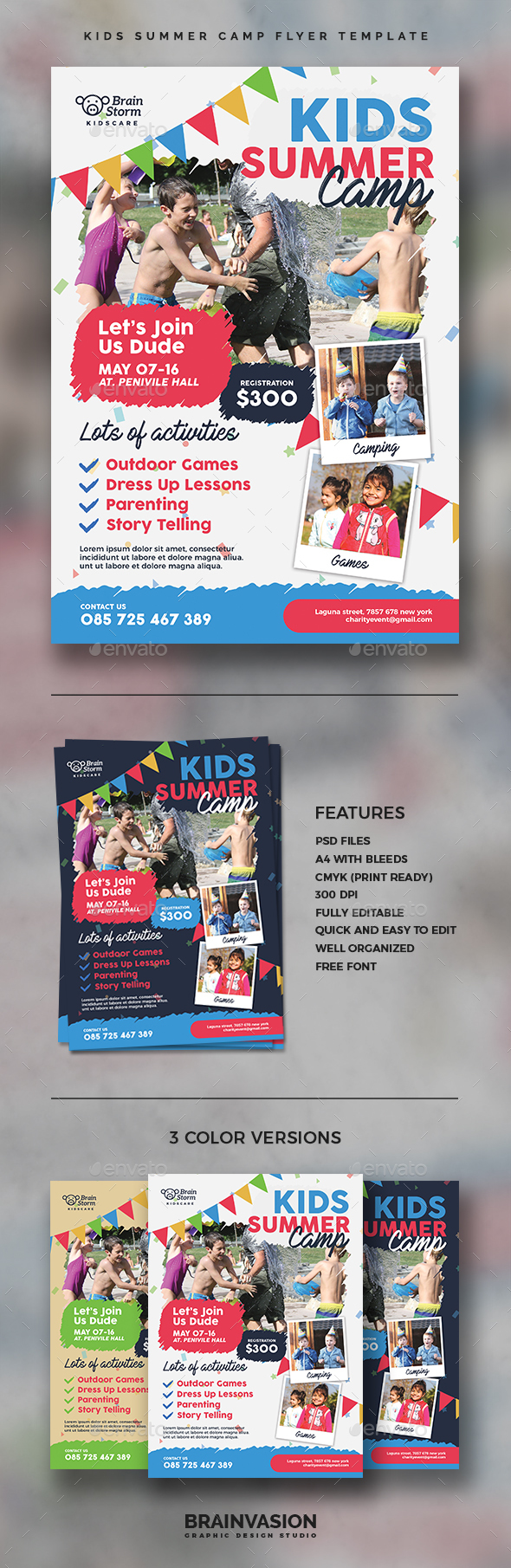 Kids Summer Camp Flyer Template - Corporate Flyers