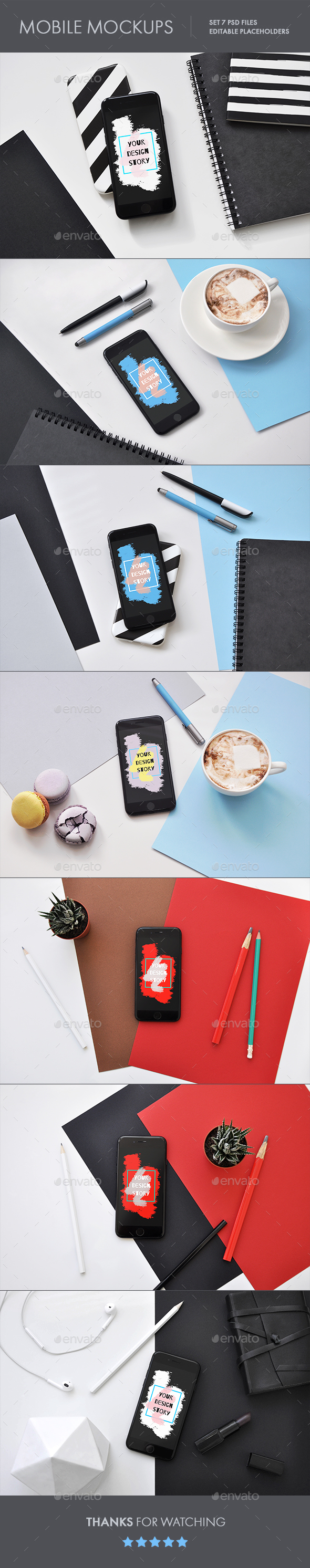 Smartphone PSD Mockup - Mobile Displays