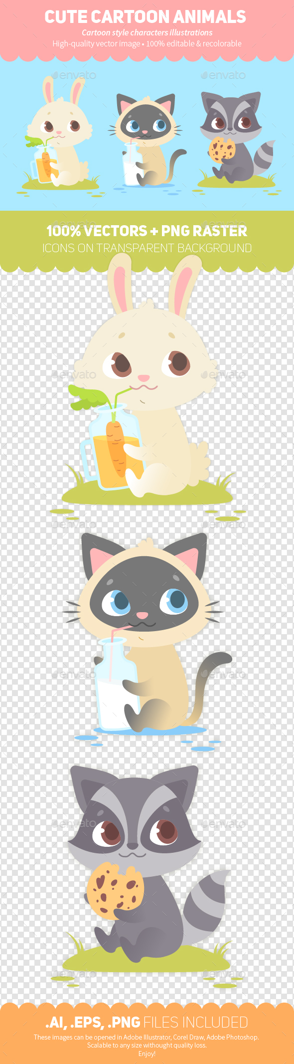 Cartoon Animals - Animals Characters