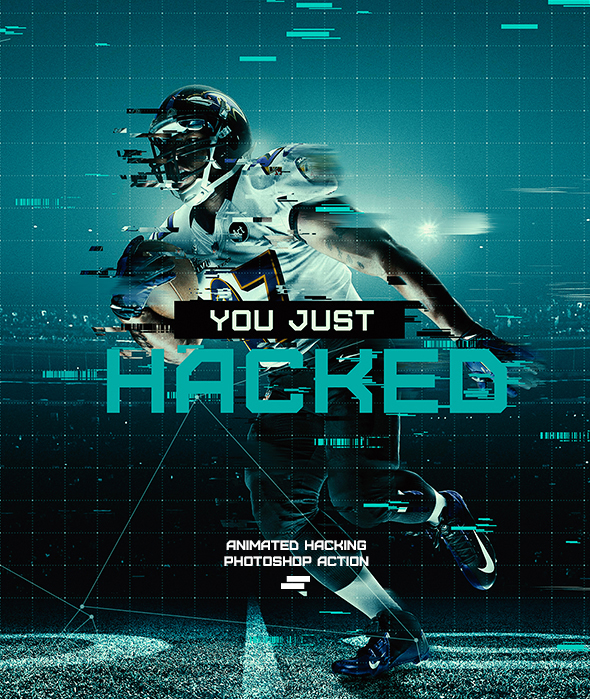 Gif Animated Hacking Photoshop Action - Photo Effects Actions