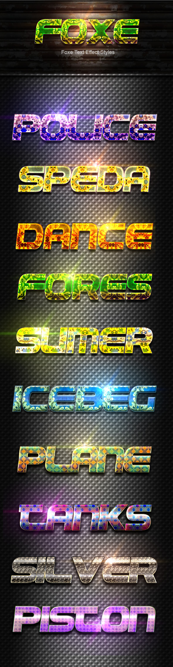 Foxe Text Effect Styles - Text Effects Styles
