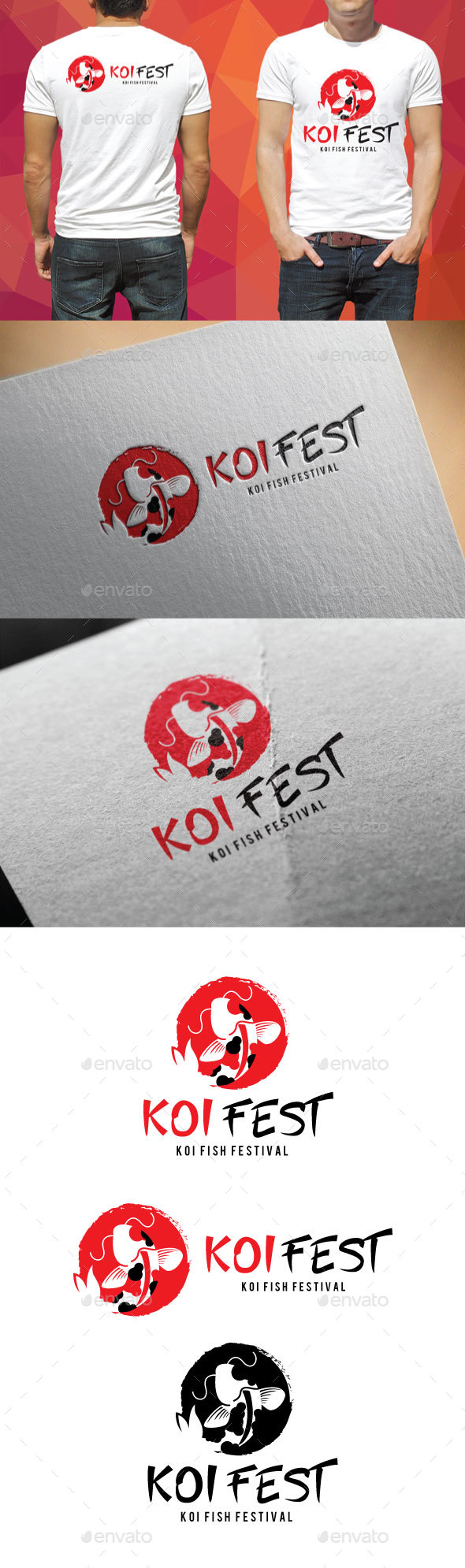 Koi Fest Logo - Animals Logo Templates