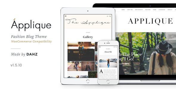 Fashion Blog Theme - Applique - Personal Blog / Magazine