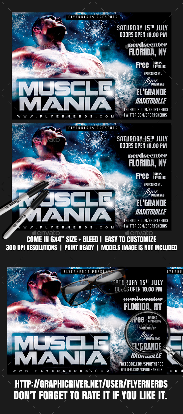 Muscle Competition Sports Flyer - Sports Events