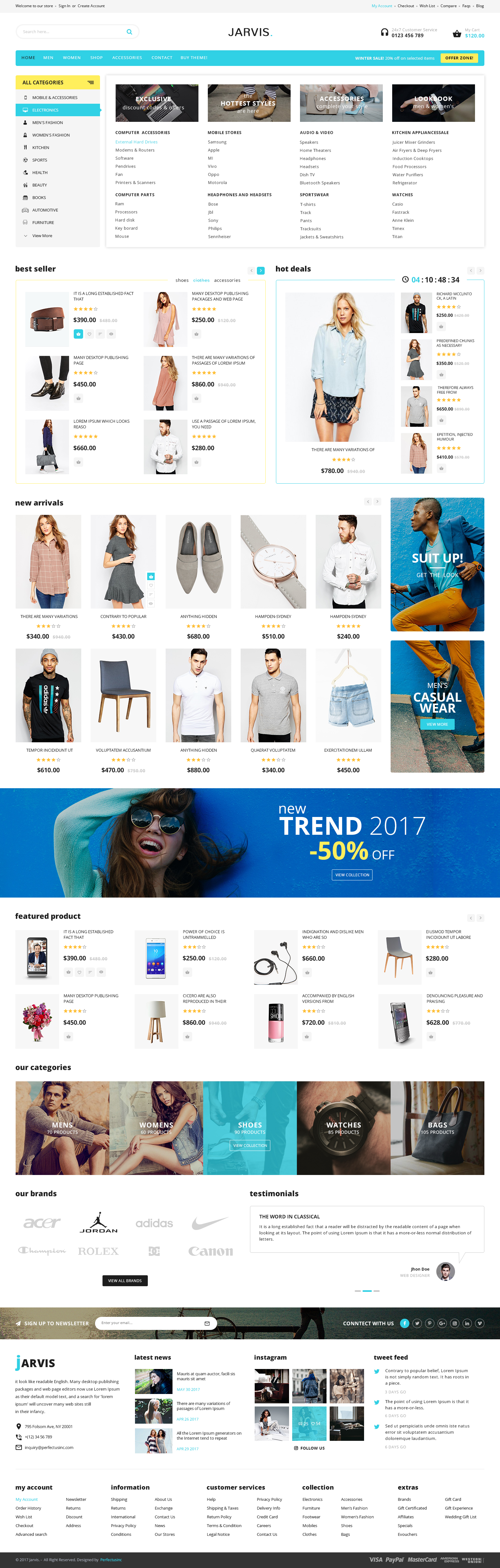 Jarvis - Multipurpose eCommerce PSD template by PerfectusInc | ThemeForest