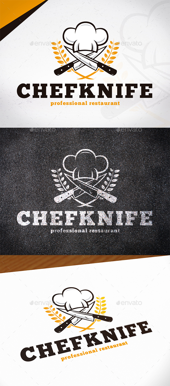Chef Knife Logo Template - Restaurant Logo Templates