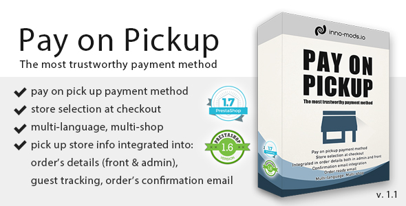 Pay on Pickup for Prestashop - CodeCanyon Item for Sale