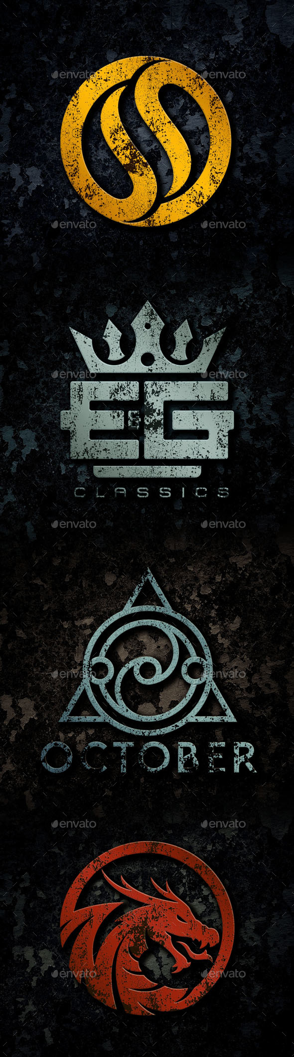 Dark Grunge Logo Mockup - Logo Product Mock-Ups