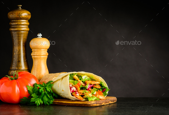 Shawarma with Tomato and Spices