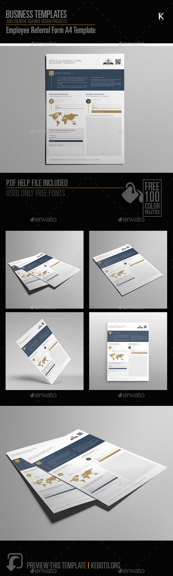 Employee Referral Form A4 Template By Keboto