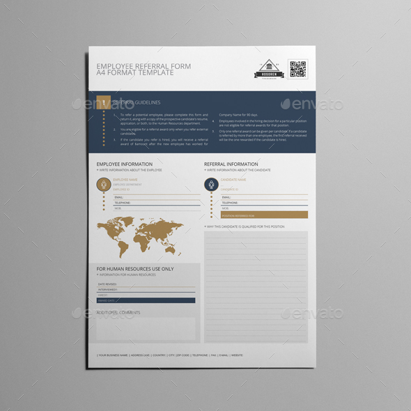 Employee Referral Form A4 Template By Keboto