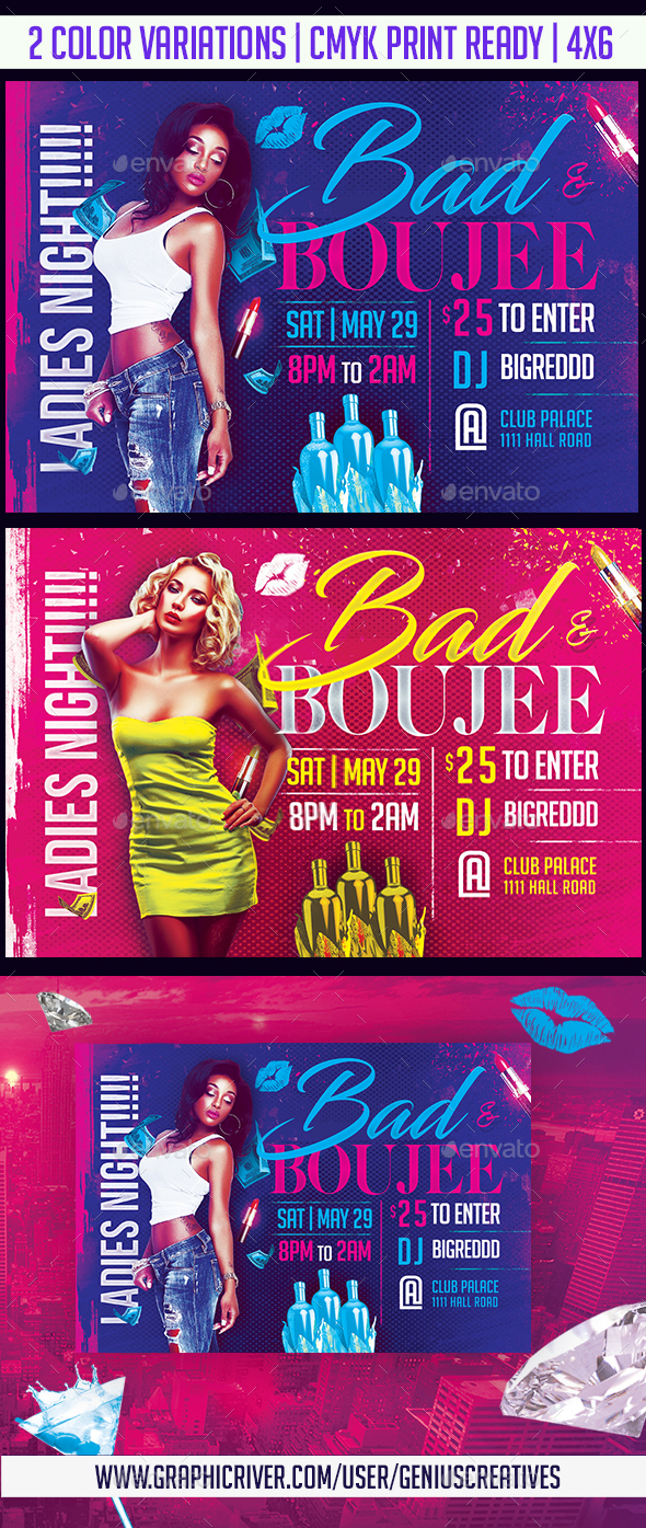 Ladies Night Flyer Template - Clubs & Parties Events