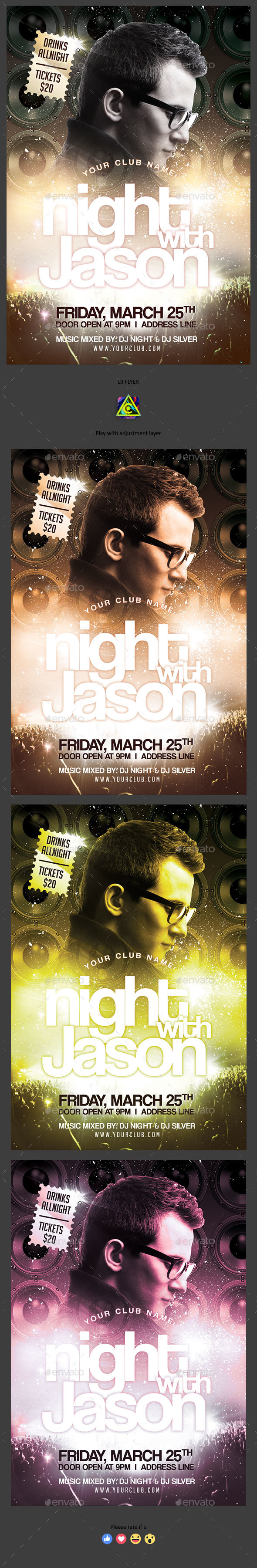 Guest DJ Flyer - Clubs & Parties Events