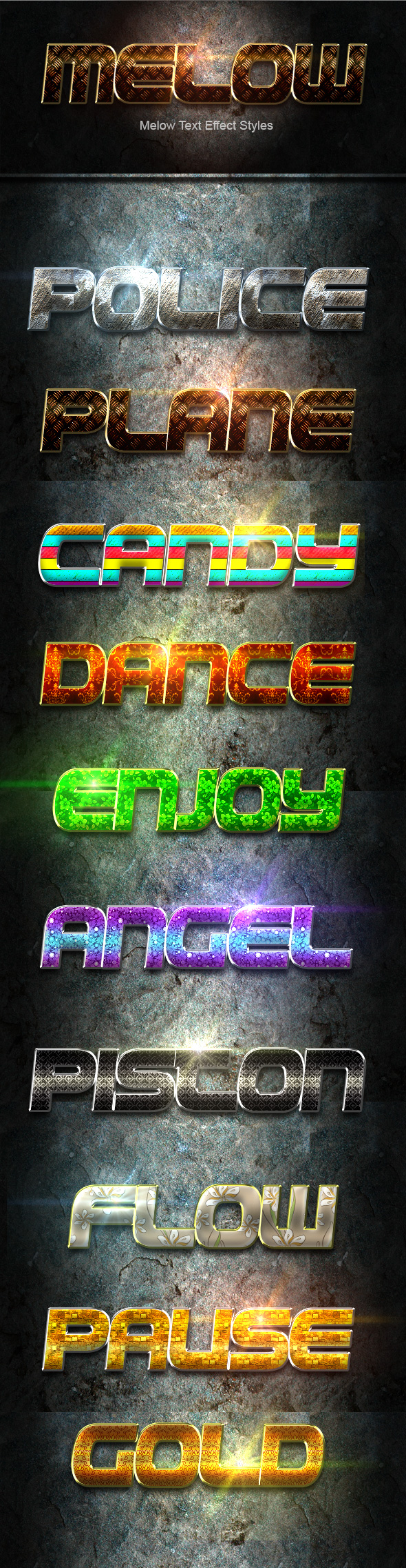 Melow Text Effect Styles - Text Effects Styles