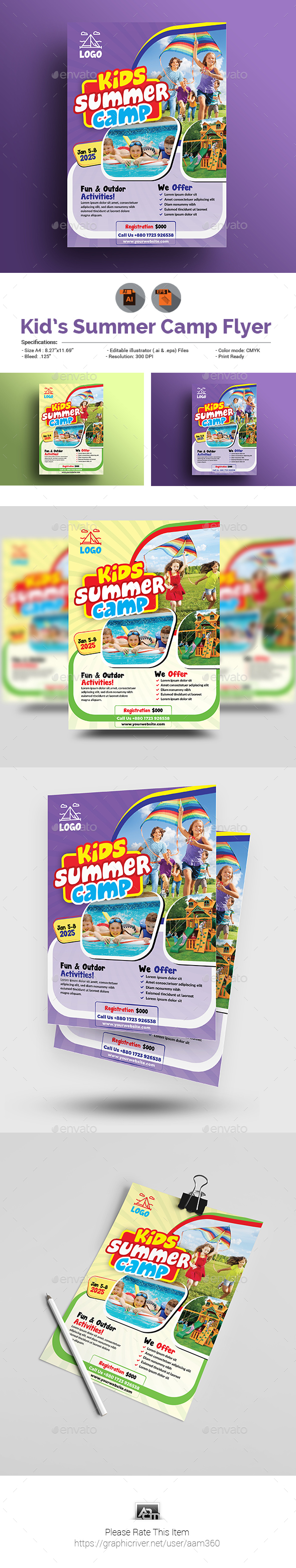 Kids Summer Camp Flyer