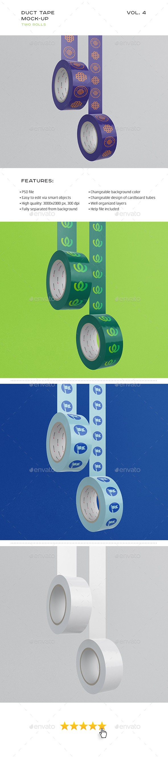 Duct Tape Mock-up vol. 4 - Stationery Print